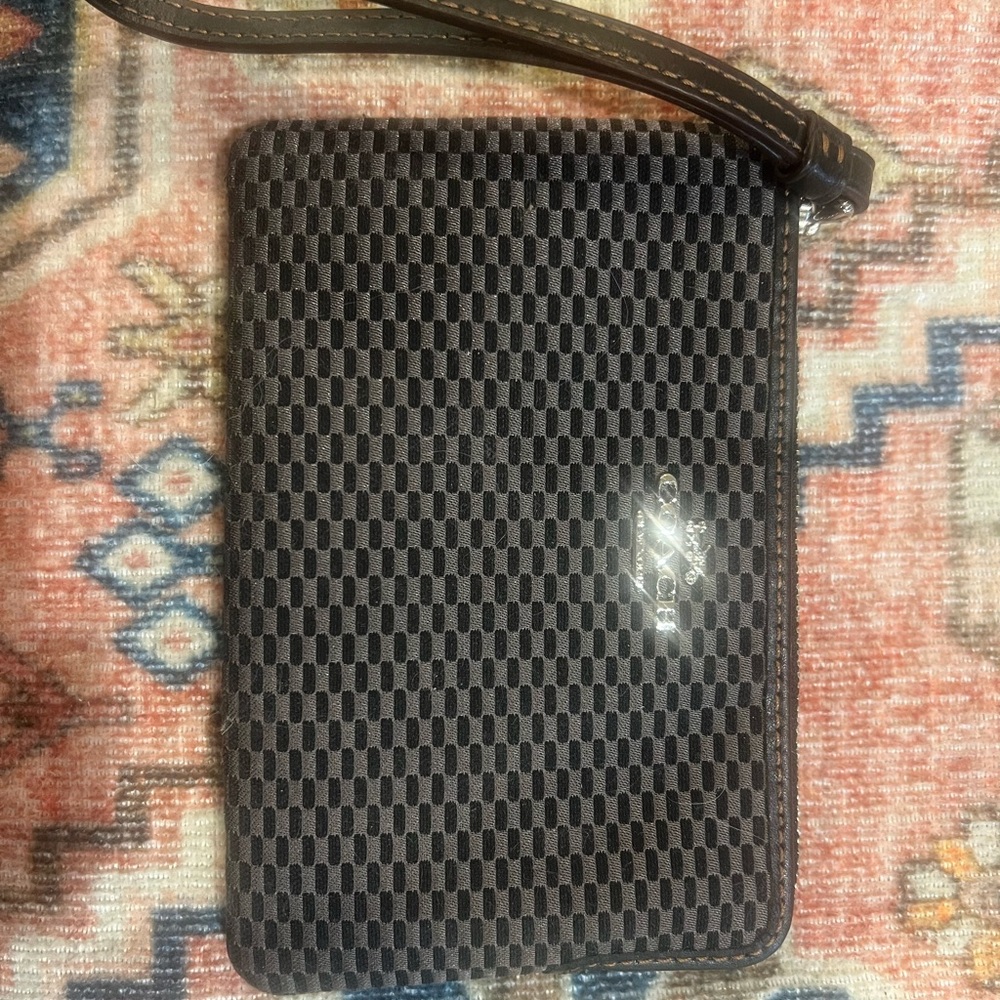 Coach Black wristlet new with tags
